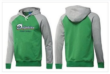 Miami Dolphins English Version Pullover Hoodie Green & Grey