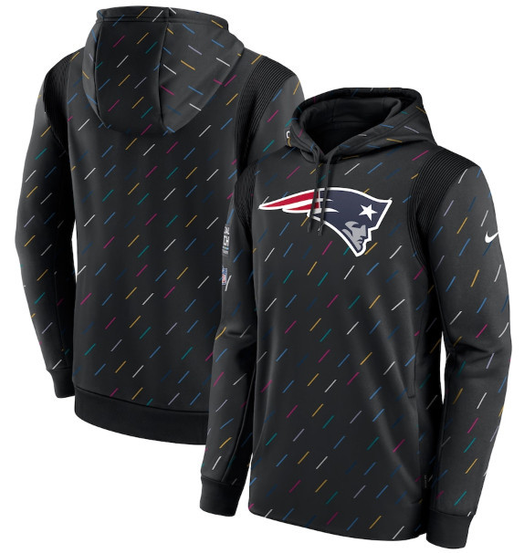 Men's New England Patriots 2021 Charcoal Crucial Catch Therma Pullover Hoodie Men's New England Patriots 2021 Charcoal Crucial Catch Therma Pullover Hoodie