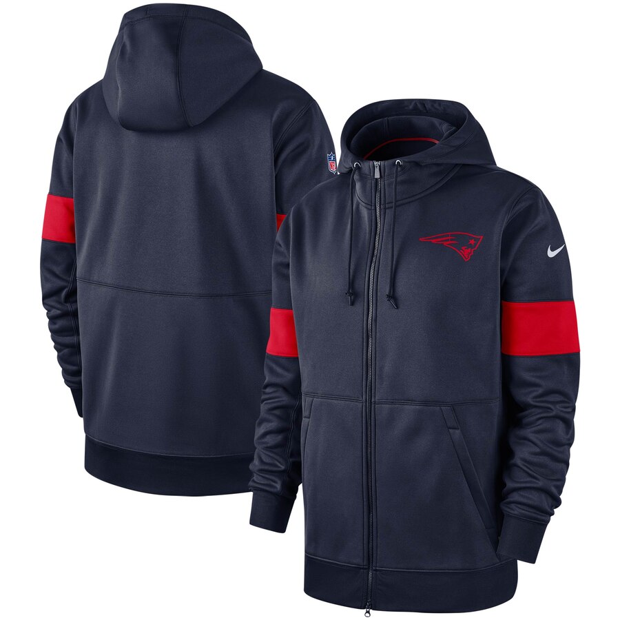 New England Patriots Nike Sideline Performance Full Zip Hoodie Navy New England Patriots Nike Sideline Performance Full Zip Hoodie Navy
