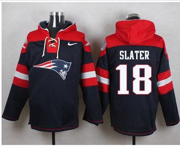 Nike New England Patriots #18 Matt Slater Navy Blue Player Pullover NFL Hoodie Nike New England Patriots #18 Matt Slater Navy Blue Player Pullover NFL Hoodie