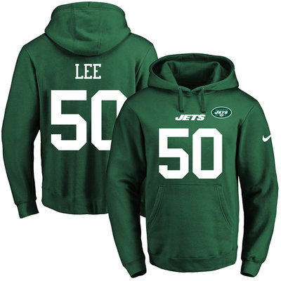 Nike Jets #50 Darron Lee Green Name & Number Pullover NFL Hoodie Nike Jets #50 Darron Lee Green Name & Number Pullover NFL Hoodie