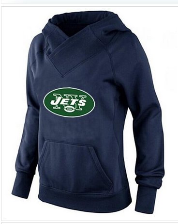 Women's New York Jets Logo Pullover Hoodie Navy Blue Women's New York Jets Logo Pullover Hoodie Navy Blue