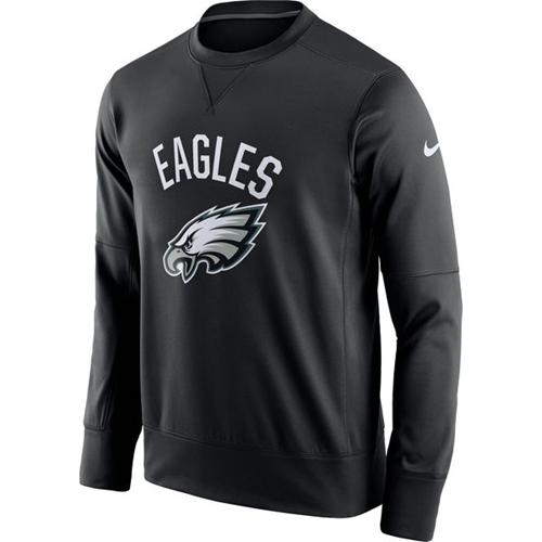 Men's Philadelphia Eagles Nike Black Sideline Circuit Performance Sweatshirt Men's Philadelphia Eagles Nike Black Sideline Circuit Performance Sweatshirt