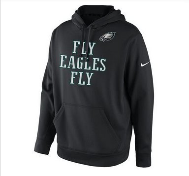 Men's Philadelphia Eagles Nike Black Fly Eagles Fly Pullover Hoodie