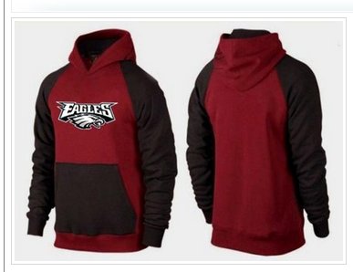 Philadelphia Eagles Authentic Logo Pullover Hoodie Burgundy Red & Black