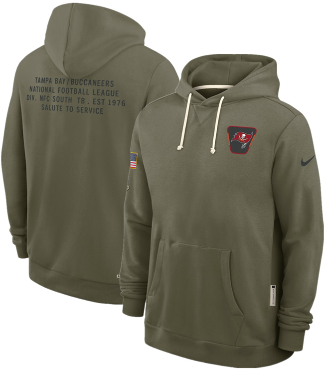 Men's Tampa Bay Buccaneers Olive 2025 Salute to Service Pullover Hoodie Men's Tampa Bay Buccaneers Olive 2025 Salute to Service Pullover Hoodie
