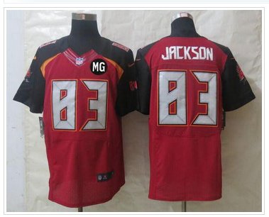 NEW Buccaneers #83 Vincent Jackson Red Team Color With MG Patch Stitched NFL New Elite Jersey