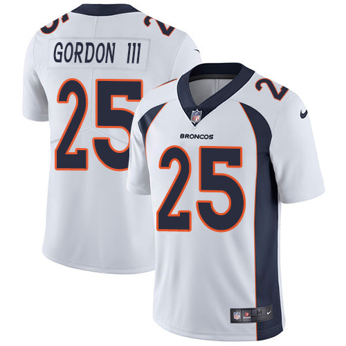 Nike Broncos #25 Melvin Gordon III White Men's Stitched NFL Vapor Untouchable Limited Jersey Nike Broncos #25 Melvin Gordon III White Men's Stitched NFL Vapor Untouchable Limited Jersey