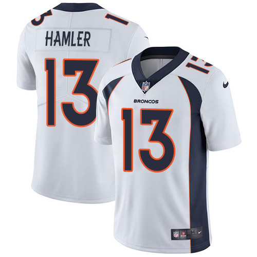 Nike Broncos #13 KJ Hamler White Men's Stitched NFL Vapor Untouchable Limited Jersey Nike Broncos #13 KJ Hamler White Men's Stitched NFL Vapor Untouchable Limited Jersey