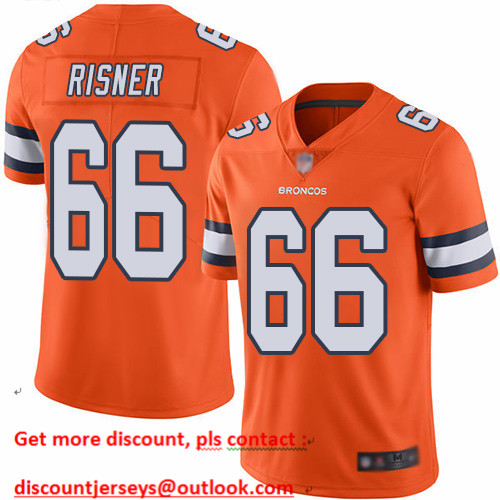 Broncos #66 Dalton Risner Orange Men's Stitched Football Limited Rush Jersey