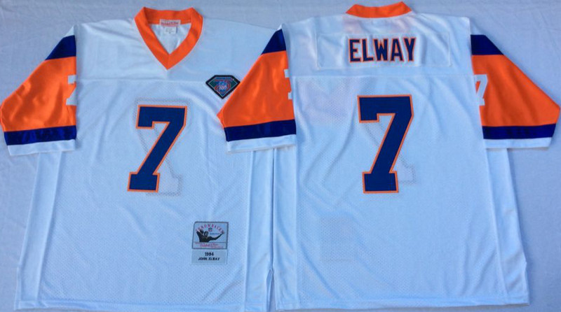Mitchell And Ness Broncos #7 john elway white Throwback Stitched NFL Jersey Mitchell And Ness Broncos #7 john elway white Throwback Stitched NFL Jersey