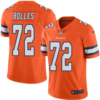Nike Broncos #72 Garett Bolles Orange Men's Stitched NFL Limited Rush Jersey Nike Broncos #72 Garett Bolles Orange Men's Stitched NFL Limited Rush Jersey