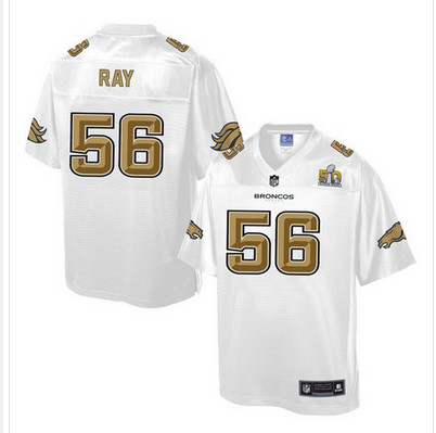 Nike Broncos #56 Shane Ray White Men's NFL Pro Line Super Bowl 50 Fashion Game Jersey