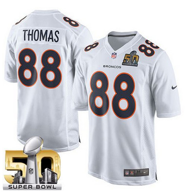 Nike Broncos #88 Demaryius Thomas White Super Bowl 50 Men's Stitched NFL Game Event Jersey Nike Broncos #88 Demaryius Thomas White Super Bowl 50 Men's Stitched NFL Game Event Jersey