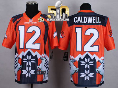 Nike Broncos #12 Andre Caldwell Orange Super Bowl 50 Men's Stitched NFL Elite Noble Fashion Jersey Nike Broncos #12 Andre Caldwell Orange Super Bowl 50 Men's Stitched NFL Elite Noble Fashion Jersey