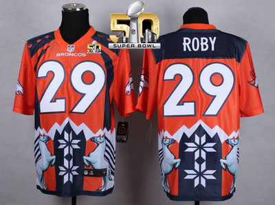 Nike Broncos #29 Bradley Roby Orange Super Bowl 50 Men's Stitched NFL Elite Noble Fashion Jersey Nike Broncos #29 Bradley Roby Orange Super Bowl 50 Men's Stitched NFL Elite Noble Fashion Jersey