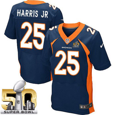 Nike Broncos #25 Chris Harris Jr Navy Blue Alternate Super Bowl 50 Men's Stitched NFL New Elite Jersey Nike Broncos #25 Chris Harris Jr Navy Blue Alternate Super Bowl 50 Men's Stitched NFL New Elite Jersey