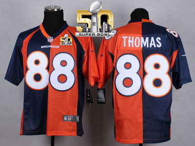 Nike Broncos #88 Demaryius Thomas OrangeNavy Blue Super Bowl 50 Men's Stitched NFL Elite Split Jersey Nike Broncos #88 Demaryius Thomas OrangeNavy Blue Super Bowl 50 Men's Stitched NFL Elite Split Jersey
