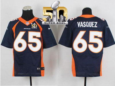 Nike Broncos #65 Louis Vasquez Navy Blue Alternate Super Bowl 50 Men's Stitched NFL New Elite Jersey