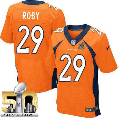 Nike Broncos #29 Bradley Roby Orange Team Color Super Bowl 50 Men's Stitched NFL New Elite Jersey Nike Broncos #29 Bradley Roby Orange Team Color Super Bowl 50 Men's Stitched NFL New Elite Jersey