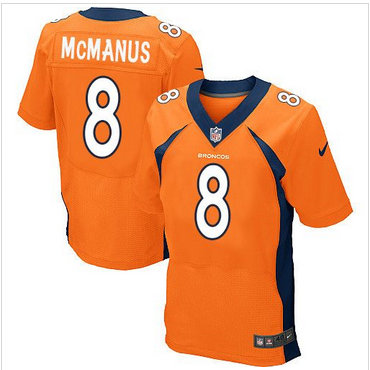 Nike Denver Broncos #8 Brandon McManus Orange Team Color Men's Stitched NFL New Elite Jersey
