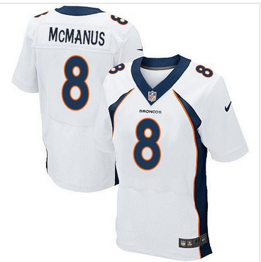 Nike Denver Broncos #8 Brandon McManus White Men's Stitched NFL New Elite Jersey