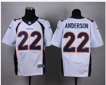 NEW Denver Broncos #22 C.J. Anderson White Men's Stitched NFL New Elite Jersey Jersey NEW Denver Broncos #22 C.J. Anderson White Men's Stitched NFL New Elite Jersey Jersey