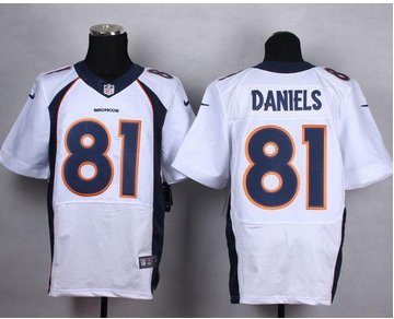 New Broncos #81 Owen Daniels White Men's Stitched NFL New Elite Jersey