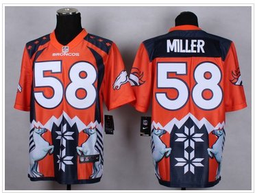 NEW Denver Broncos #58 Von Miller Orange NFL Elite Noble Fashion Jersey
