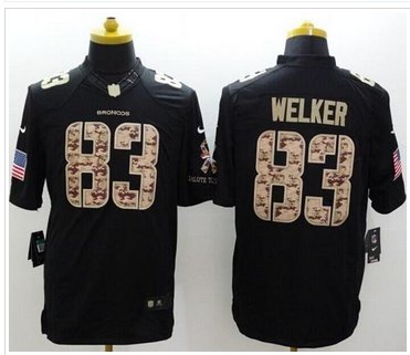 NE WDenver Broncos #83 Wes Welker Black NFL Limited Salute to Service jersey