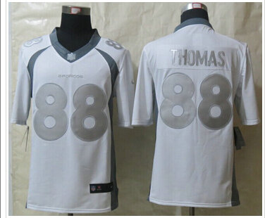 New Denver Broncos #88 Demaryius Thomas White NFL Limited Platinum Jersey