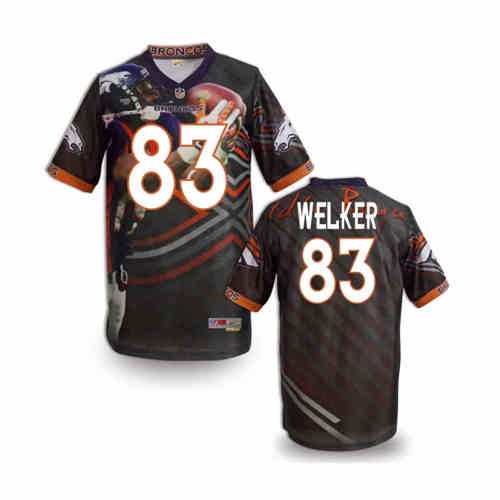 New Denver Broncos 83# Wes Welker Team Color NFL Elite Fanatical Version Jerseys