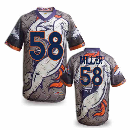 New Denver Broncos 58 Von Miller Team Color NFL Elite Fanatical Version Jersey