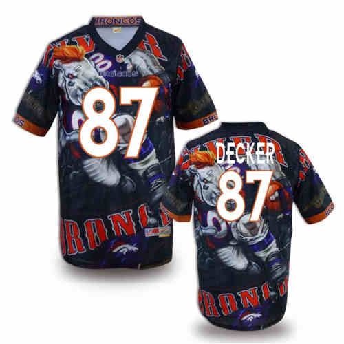 New Denver Broncos 87 Eric Decker Team Color Elite Fanatical Version Jerseys