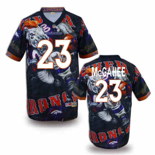 New Denver Broncos 23# McGahee Team Color Elite Fanatical Version Jerseys