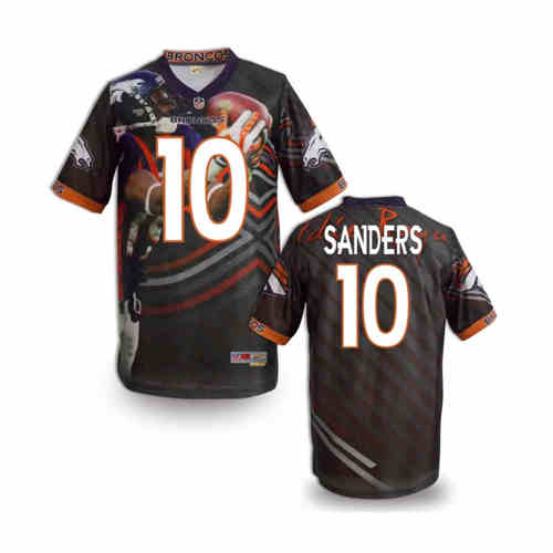 New Denver Broncos 10# Emmanuel Sanders Team Color NFL Elite Fanatical Version Jerseys