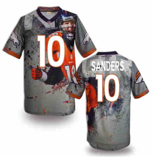 New Denver Broncos #10 Emmanuel Sanders Team Color Elite Fanatical Version Jerseys