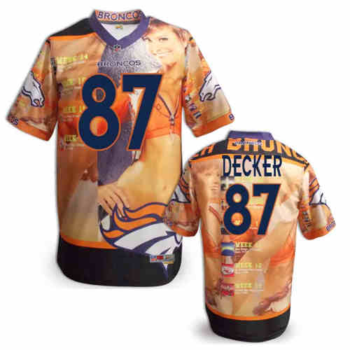 New Denver Broncos #87 Eric Decker Team Color NFL Elite Fanatical Version Jersey