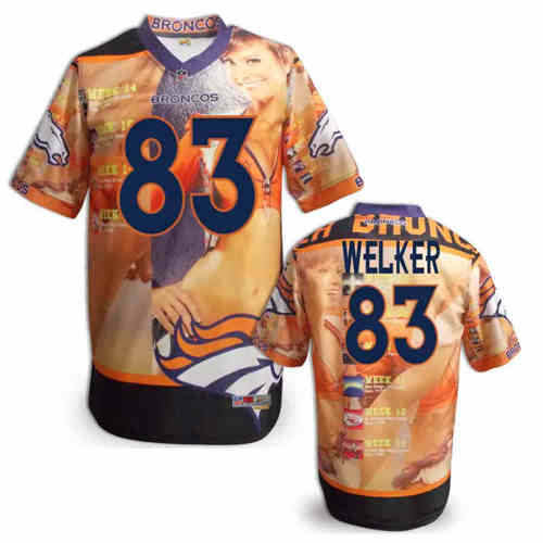 New Denver Broncos #83 Wes Welker Team Color NFL Elite Fanatical Version Jerseys