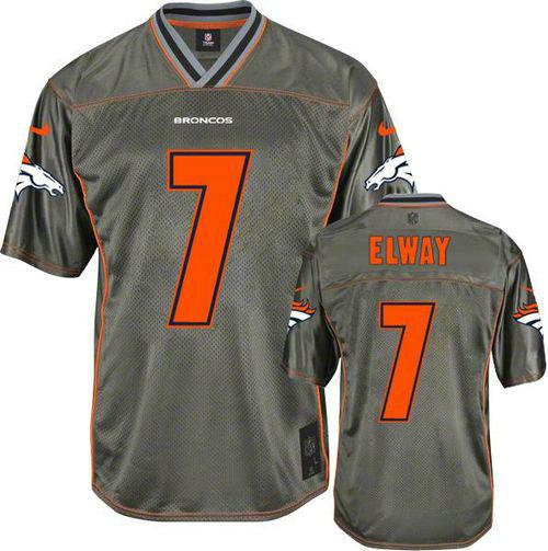 NEW Denver Broncos #7 John Elway Grey NFL Elite Vapor Jerseys NEW Denver Broncos #7 John Elway Grey NFL Elite Vapor Jerseys