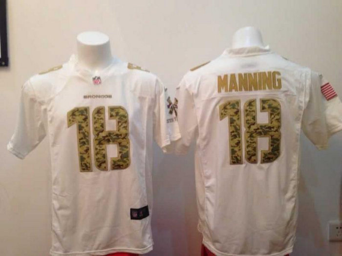 NEW Denver Broncos #18 Peyton Manning White Jerseys(game USA)