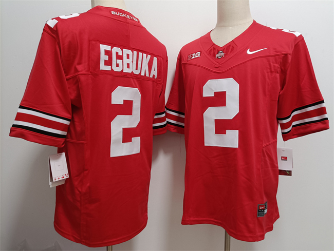 Men's Ohio State Buckeyes #2 Emeka Egbuka Red F.U.S.E. Limited Stitched Jersey 1