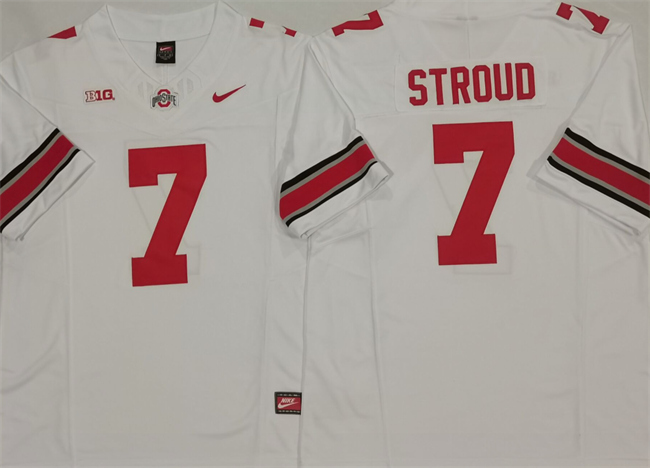 Men's Ohio State Buckeyes #7 C.J. Stroud White F.U.S.E. Limited Stitched Jersey