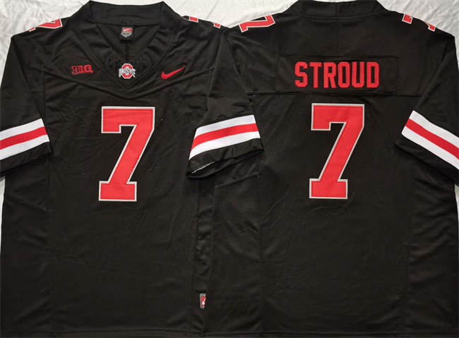 Men's Ohio State Buckeyes #7 C.J. Stroud Black F.U.S.E. Limited Stitched Jersey