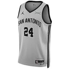 Men's San Antonio Spurs #24 Devin Vessell Silver 2025 Statement Edition Stitched Basketball Jersey Men's San Antonio Spurs #24 Devin Vessell Silver 2025 Statement Edition Stitched Basketball Jersey