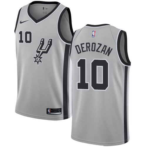 Nike Spurs #10 DeMar DeRozan Silver NBA Swingman Statement Edition Jersey Nike Spurs #10 DeMar DeRozan Silver NBA Swingman Statement Edition Jersey