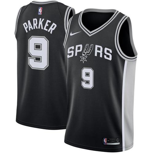 Nike Spurs #9 Tony Parker Black Stitched NBA Swingman Jersey Nike Spurs #9 Tony Parker Black Stitched NBA Swingman Jersey