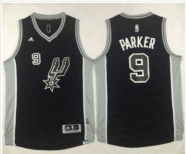 San Antonio Spurs #9 Tony Parker Black New Road Stitched NBA Jersey San Antonio Spurs #9 Tony Parker Black New Road Stitched NBA Jersey