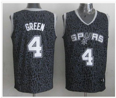 San Antonio Spurs #4 Danny Green Black Crazy Light NBA Jersey San Antonio Spurs #4 Danny Green Black Crazy Light NBA Jersey