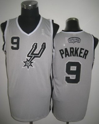 San Antonio Spurs 9# Tony Parker Grey Revolution 30 NBA Jerseys San Antonio Spurs 9# Tony Parker Grey Revolution 30 NBA Jerseys
